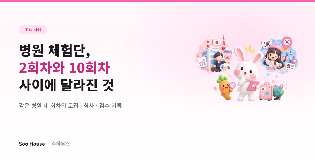 병원 체험단, 2회차와 10회차 사이에 달라진 것