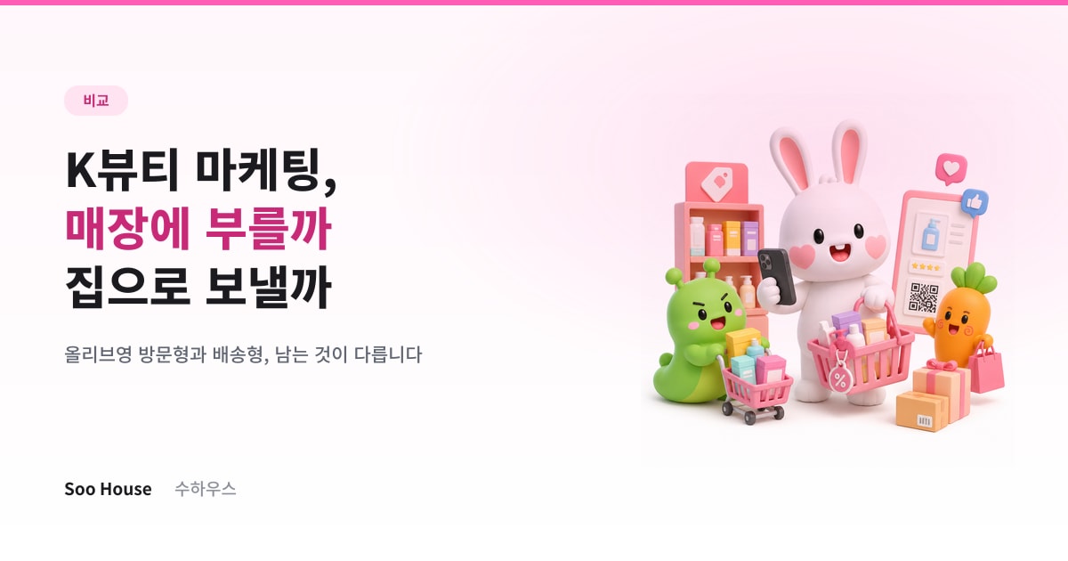 K뷰티 마케팅, 올리브영 방문형과 배송형은 남는 것이 다릅니다