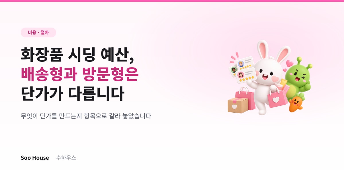화장품 시딩 예산 짜는 법 — 배송형과 방문형은 단가가 다릅니다