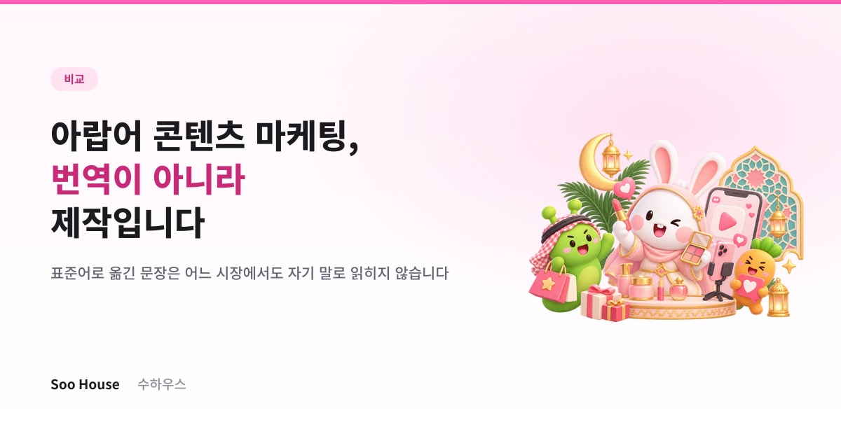 아랍어 콘텐츠 마케팅, 번역이 아니라 제작입니다