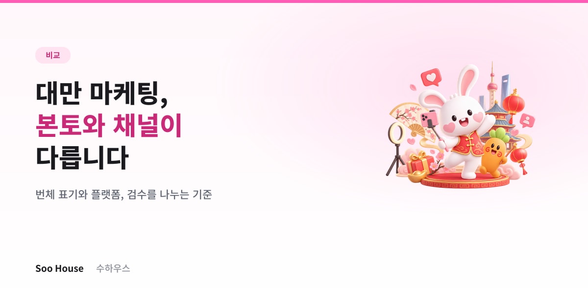 대만 마케팅, 중화권으로 묶으면 채널부터 어긋납니다